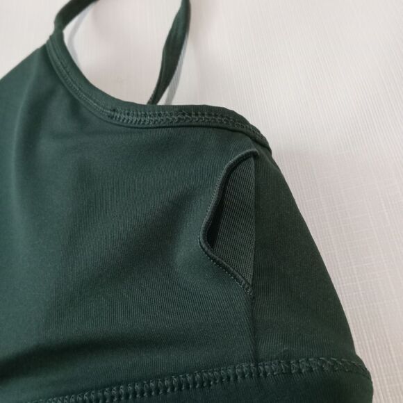 Fabletics Nola Dark Pine Low Impact Tie Around Padded Sports Bra Women's Large - Picture 11 of 13